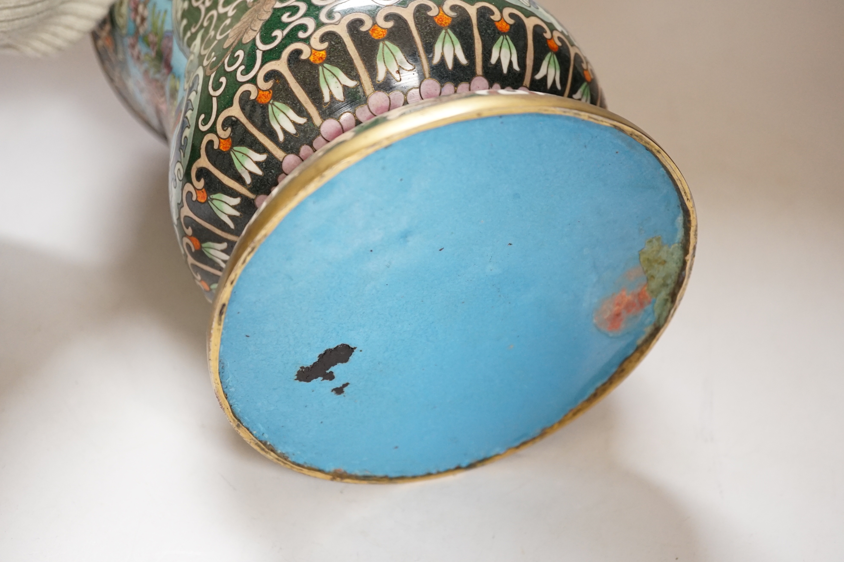 A Chinese cloisonné enamel vase, 20th century, 38cm high